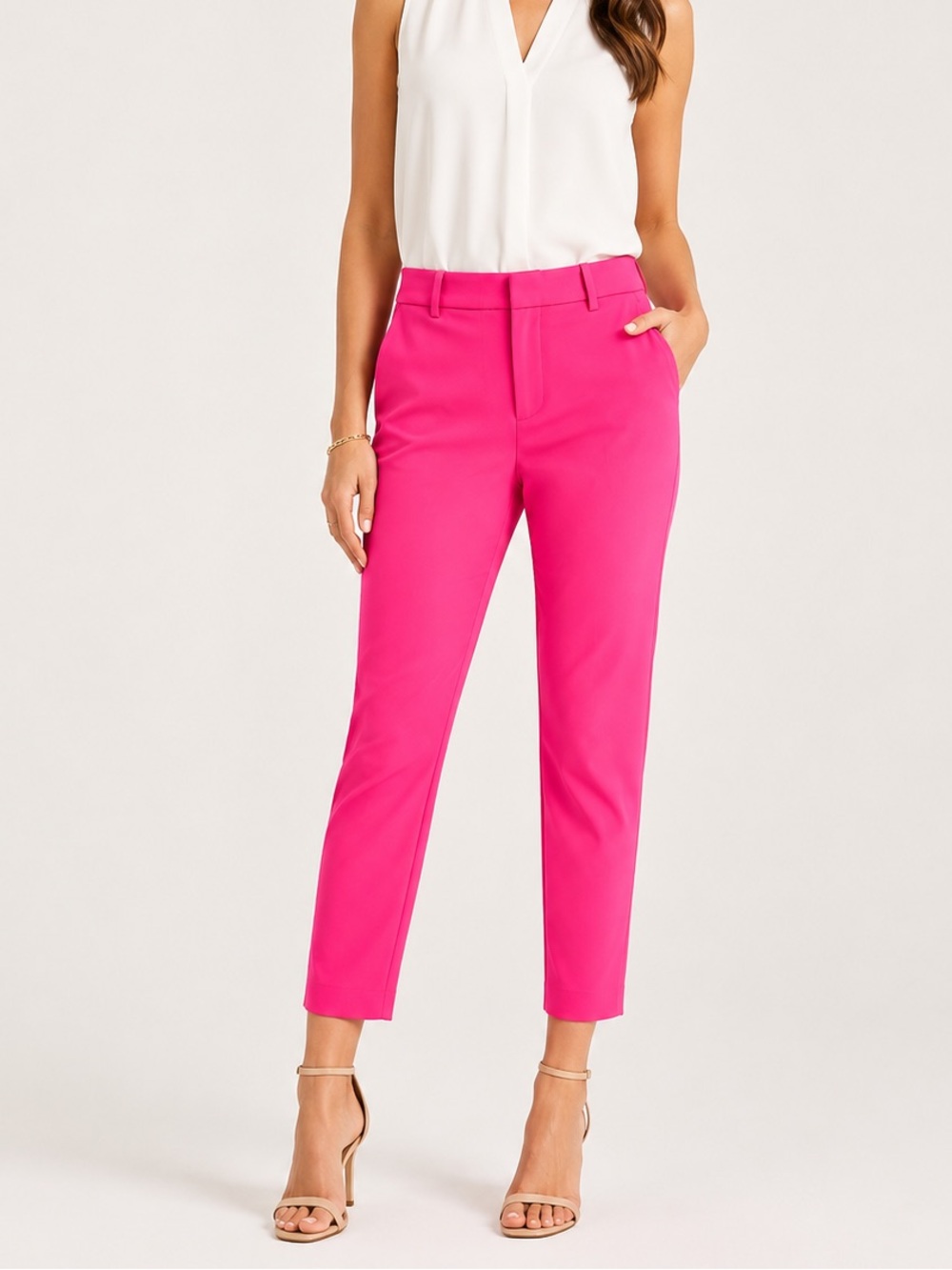 LOFT “ Riviera slim” Hot Pink Ankle Pants